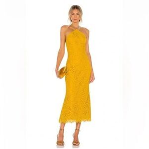 NWT House of Harlow 1960 X Revolve Rosaline Dress in Yellow - Size M